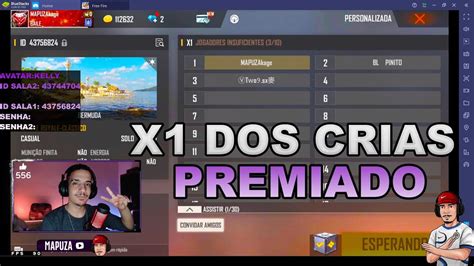 FREE FIRE AO VIVOX1 DOS CRIAS AO VIVO SEM METAS4X4 SALA