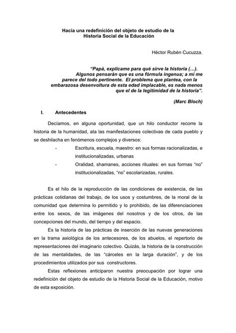 Pdf Cucuzza Redefinici C B N De Objeto De Estudio De La