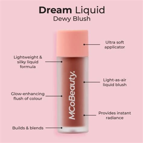 Mcobeauty Dream Liquid Dewy Blush Lightweight And Silky Liquid Formula Nude Mauve Fl Oz