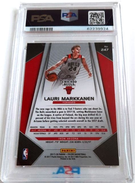 Lauri Markkanen Panini Prizm Rc Psa Mint Utah Jazz