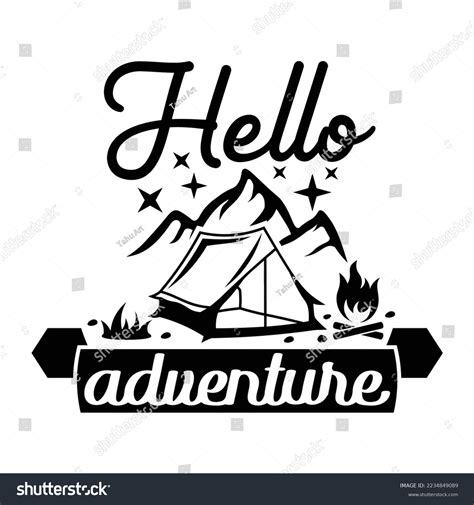 Slogans Quotes Decorated Travel Adventure Elements Stock Vector ...