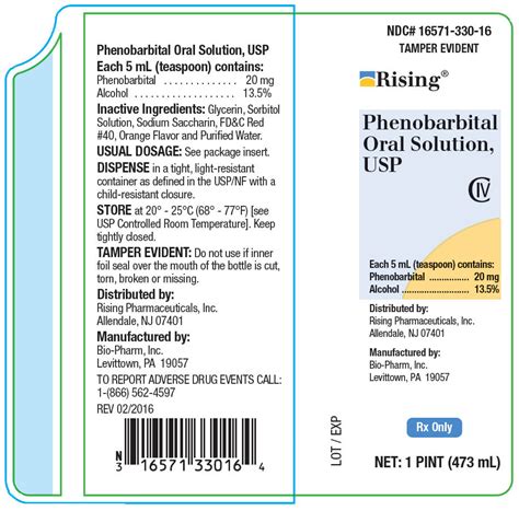 Phenobarbital Oral Solution Fda Prescribing Information Side Effects And Uses