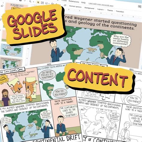 Continental Drift Lesson Plan Cool School Comics