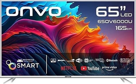 Onvo 65OV6000U 4K Ultra HD 65 165 Ekran Uydu Alıcılı Android Smart LED