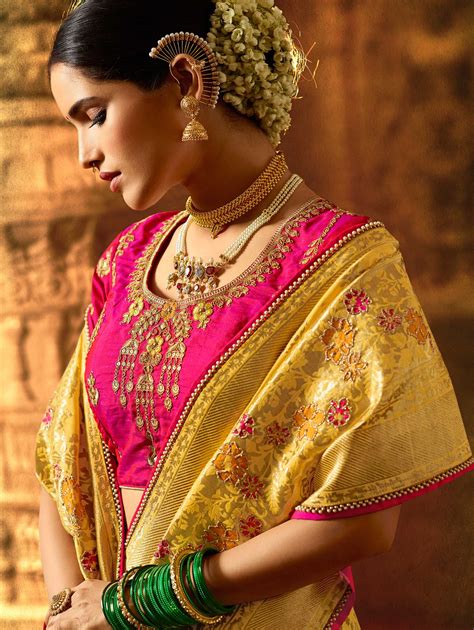 Light Yellow Silk Designer All Over Woven Saree In 2020 Saree Silk