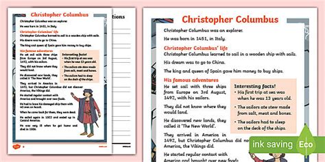 Who Is Christopher Coumbus Facts For Kids Twinkl