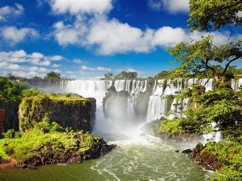 Iguaçu Falls which sits at the border of Argentina is a UNESCO World