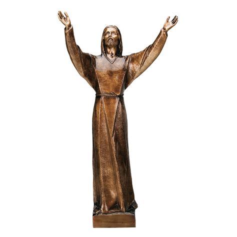 Bronze Statue Christ Jesus Ch8067 Real Votiva Store