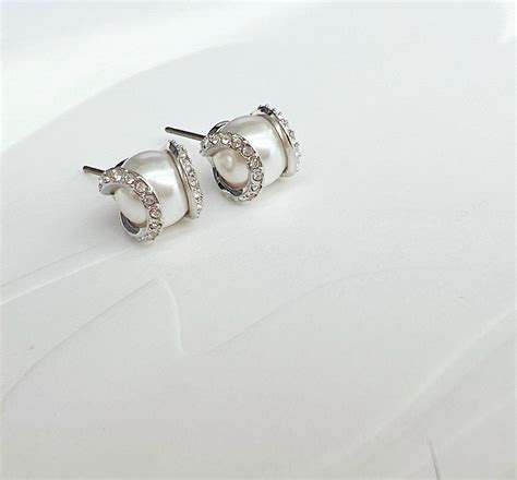 Set dây chuyền khuyên tai ngọc trai Swarovski Swarovski Nude set W