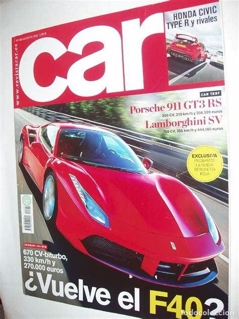 Revista Car Nº101 Agosto 2015ferrari F40honda Comprar Revistas