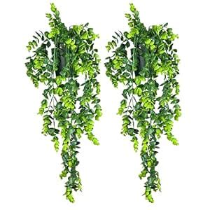 Buy Tdas Plastic Artificial Plants With Pot Leaves Hanging Ivy Garlands