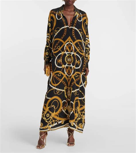 Camilla Printed Silk Cr Pe Kaftan Camilla