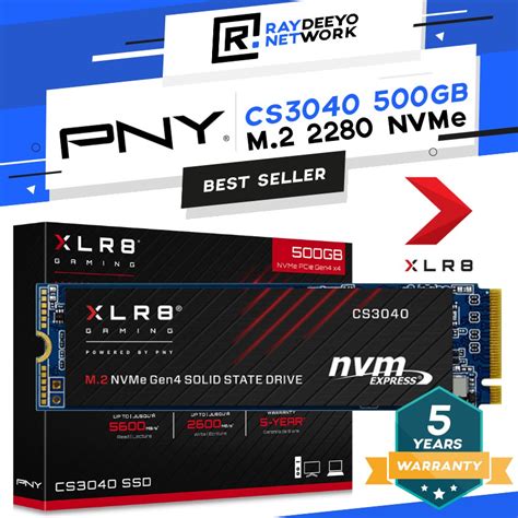 PNY XLR8 CS3040 500GB 1TB 2TB M 2 2280 NVMe PCIe Gen 4x4 SSD