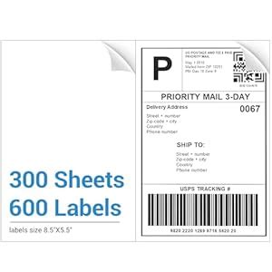 Half Sheet Self Adhesive Shipping Labels For Laser And Inkjet Printers