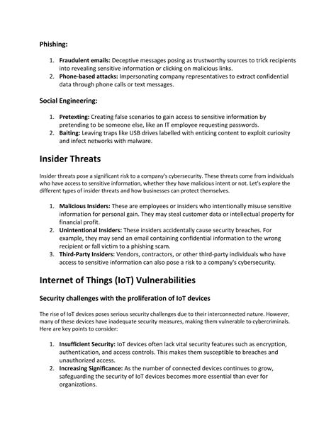 Top Cybersecurity Threats Impacting Your Business In Pdf