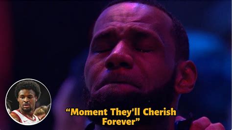 LeBron James Almost Cried Watching Bronny While Sitting With His Mother