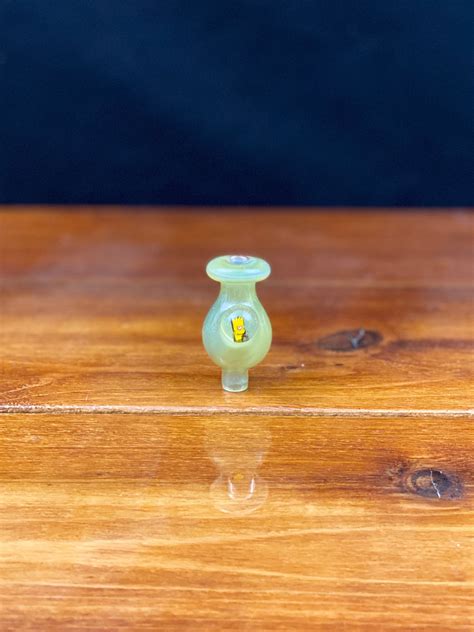 Green Belt Glass Colour Bubble Cap With Mille Willys Cannabis Supply Co