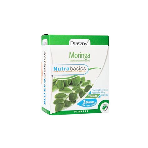 Moringa 60 cápsulas vegetais Nutrabasics Drasanvi