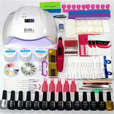 Conjunto de manicure escolher 12 10 cores gel polonês base superior