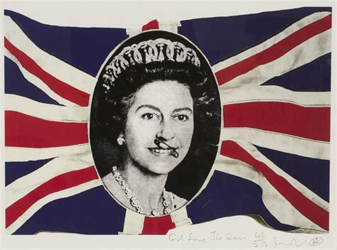 Jamie Reid God Save The Queen Offset Lithograph Signed Titled And Editioned 43250