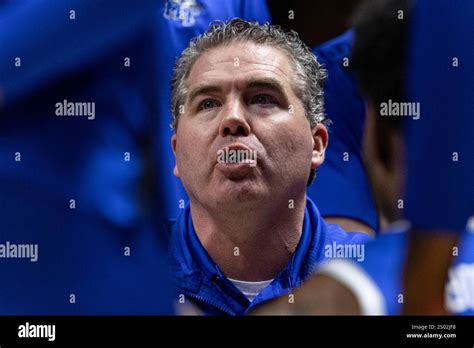 Middle Tennessee State Head Coach Nick Mcdevitt Talks To His Players