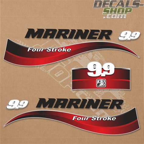 Mariner 99hp Four Stroke Outboard Decal Kit