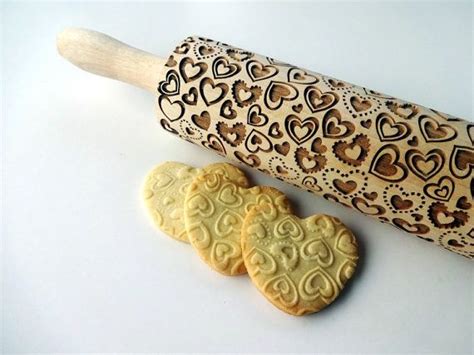 Rolling Pin With Hearts Pattern Welcome To Our Specialized Rolling Pin