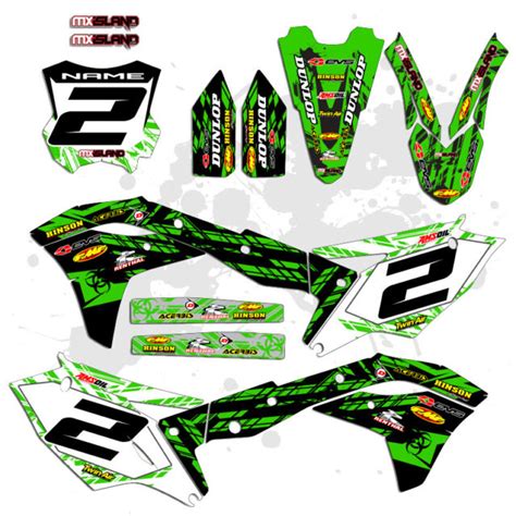 Island Strike 2017 2018 Kxf 250 Graphics Kit Kawasaki Kx250f Decals Kit Ebay