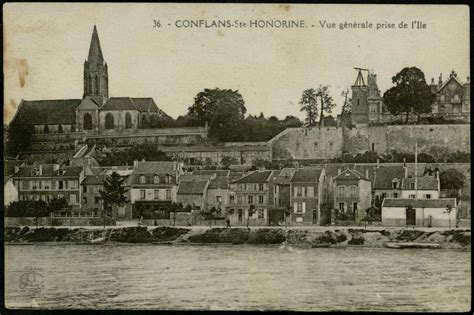 Conflans Sainte Honorine Vue G N Rale Prise De L Ile Carte Postale