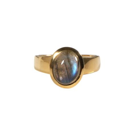 Gold Filled Ring Labradoriet Maat 17 Ovaal 10 X 8 Mm Spiritual Garden