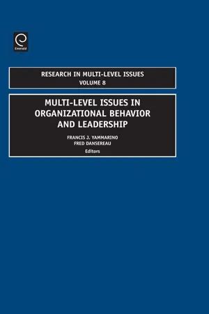 Pdf Multi Level Issues In Organizational Behavior And Leadership By