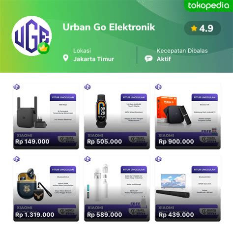 Toko Urban Go Elektronik Online Produk Lengkap Harga Terbaik