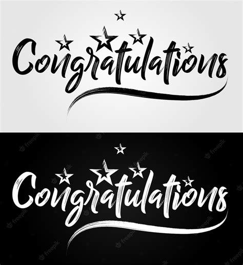 Premium Vector Congratulations In Calligraphic Letters