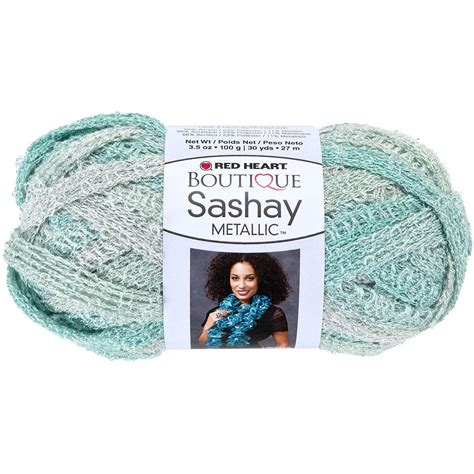 Red Heart Boutique Sashay Metallic Yarn Icy Mint Pk 3 Red Heart