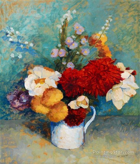 Vase Of Flowers 1937 Artwork By William Scott Oil Painting And Art