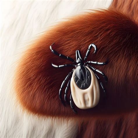 Premium Ai Image Tick On Animal Skin