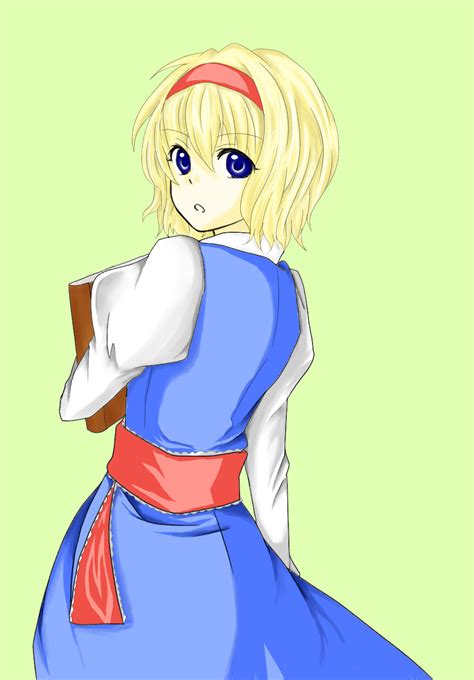 The Big Imageboard Tbib Alice Margatroid Blonde Hair Blue Eyes From Behind Hairband Highres