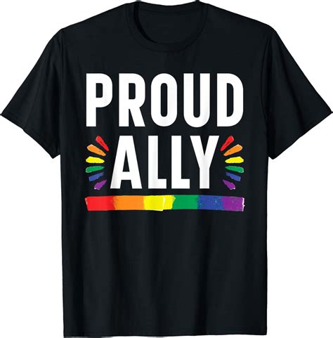Proud Ally Gay Rights Rainbow Pride Month LGBTQ Gay Pride T Shirt Walmart