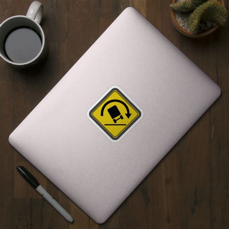 Caution Road Sign Tipping Truck Caution Sticker Teepublic