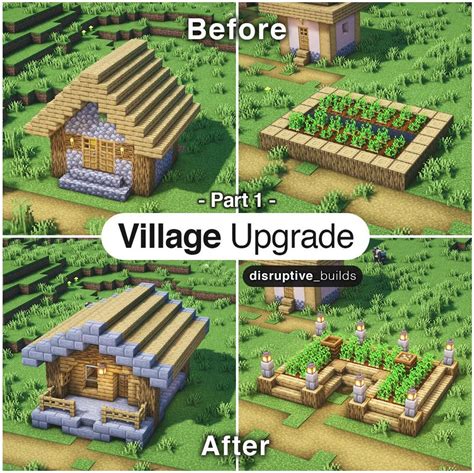 Here Is An Upgraded Village Farm And House Rminecraftbuilds