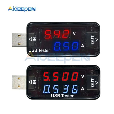 LCD Digital Voltmeter Ammeter Tester USB Detector Charger Capacity