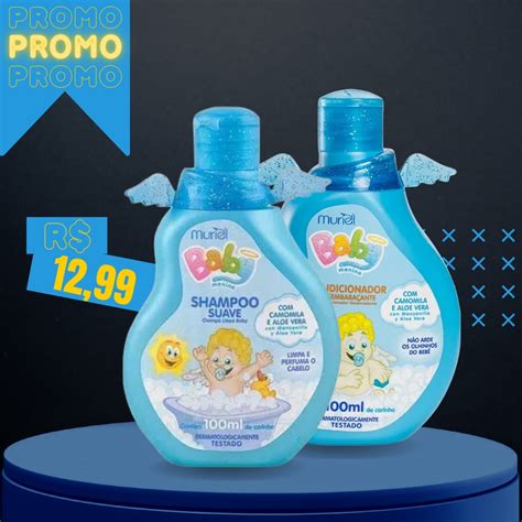 Kit Shampoo Condicionador Menino Muriel Baby 2x100mL Shopee Brasil