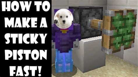 How To Make A Sticky Piston In Minecraft Youtube