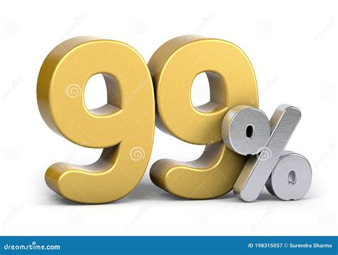 Golden 99 Percent Off Discount Sign Stock Illustration - Illustration ...