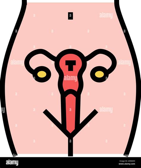 Uterus Female Organ Color Icon Vector Illustration Stock Vector Image And Art Alamy