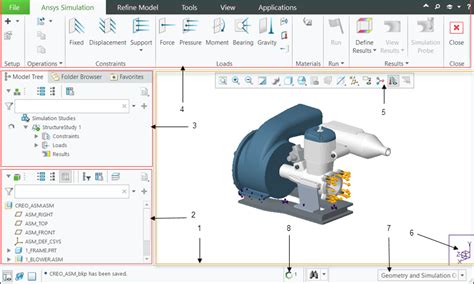 User InterfaceCreo Ansys Simulation