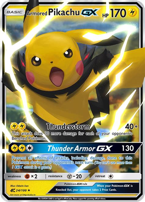 Armored Pikachu Gx By Raichu544 On Deviantart Cartas Pokemon