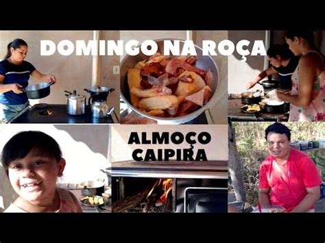 VIDA NA ROÇA FIZ COMIDA NO FOGÃO A LENHA ALMOÇO CAIPIRA EM FAMÍLIA