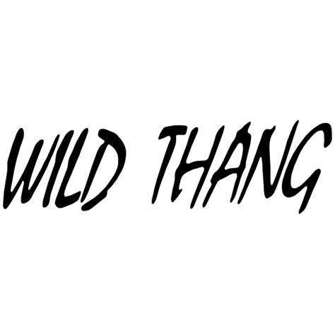 Wild Thang Vinyl Lettering Sticker