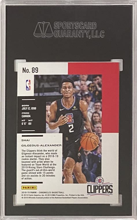 Shai Gilgeous-Alexander 2018-19 Panini Chronicles Basketball Los ...